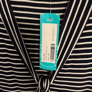 Staccato Black and White Striped Top